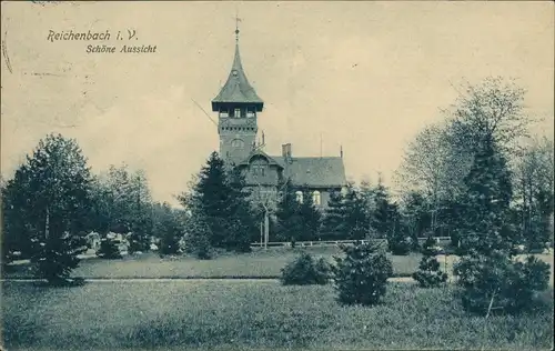 Reichenbach (Vogtland) Schöne Aussicht Gaststätte Parkanlage 1918