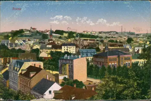 Steele-Essen (Ruhr) Panorama Ansicht Wohnhäuser Fernansicht Fabriken 1910