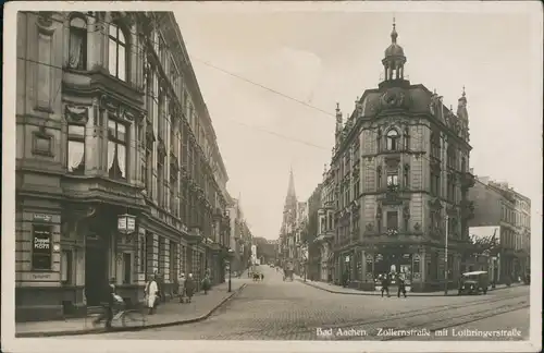 Ansichtskarte Aachen Gaststätte Ecke Zollernstrasse Lothringerstraße 1931