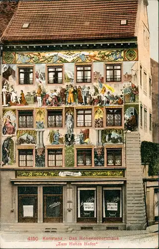 Ansichtskarte Konstanz Geschäft, Hohenzollernhaus "Zum Hohen Hafen" 1905