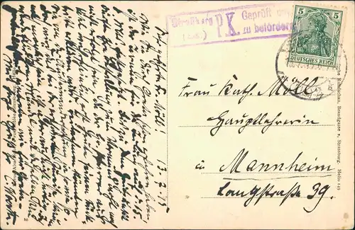 CPA Hunspach Kinder auf der Brunnen Wasseranlage 1915   Zensurstempel geprüft