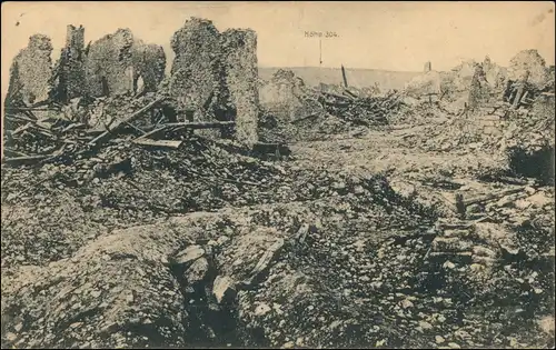 CPA Bethincourt Béthincourt zerstörte Stadt WK1 1915