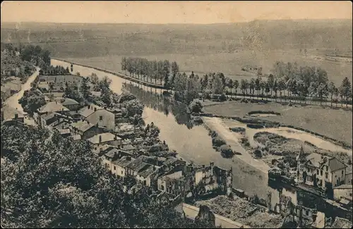CPA Dun-sur-Meuse Blick über die Stadt WK1 1915