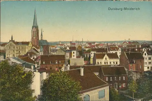Meiderich-Beeck-Duisburg Panorama Stadtteilansicht von MEIDERICH 1910