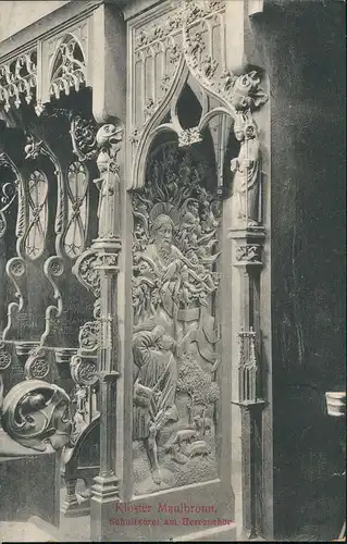 Ansichtskarte Maulbronn Schnitzerei am Herrenchor Kloster 1910