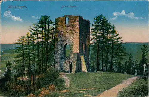 Ansichtskarte Meiningen Donopskuppe Burgruine 1920