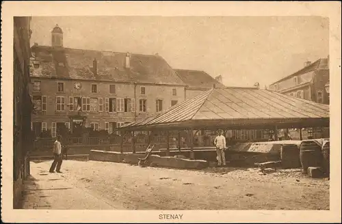 CPA Stenay Soldaten auf dem Markt Wk1 1915