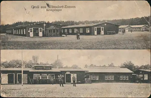 Ansichtskarte Wünsdorf Zossen 2 Bild Kriegslager 1917