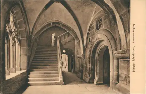 Ansichtskarte Maulbronn Kloster Seminar-Aufgang Treppe 1910