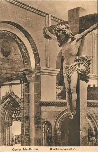 Ansichtskarte Maulbronn Kloster Cruzifix im Laien-Chor 1910