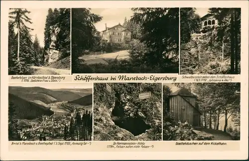 Elgersburg Schöffenhaus Manebach-Elgersburg DDR Mehrbildkarte 1965