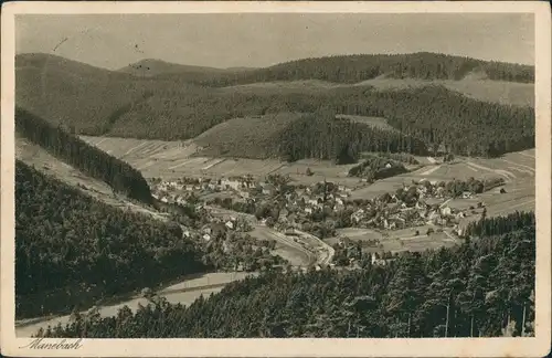 Manebach-Ilmenau Panorama-Ansicht Gesamtansicht, Thüringer Wald 1928
