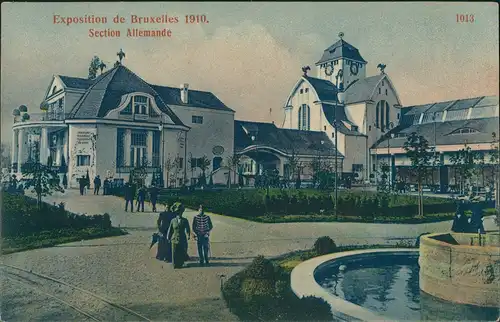 Brüssel Bruxelles Exposition 1910 Straße Deutscher Pavillon 1910