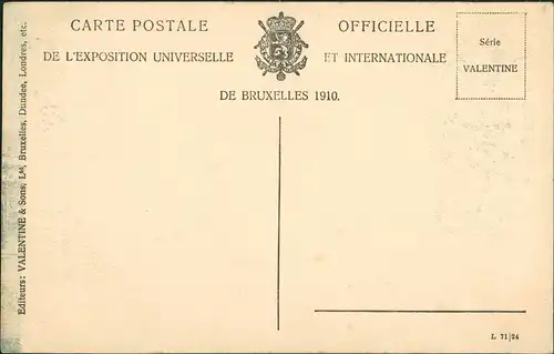 Brüssel Bruxelles Exposition 1910 Straße Deutscher Pavillon 1910