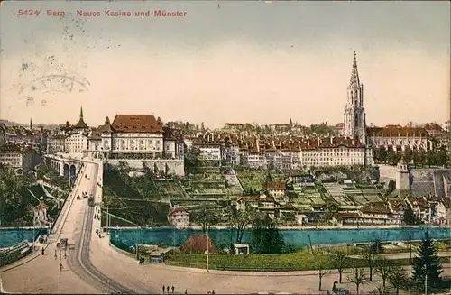 Ansichtskarte Bern Neues Casino - Münster 1911