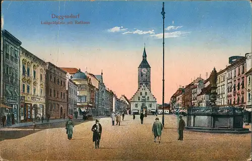 Ansichtskarte Deggendorf Luitpoldplatz 1917