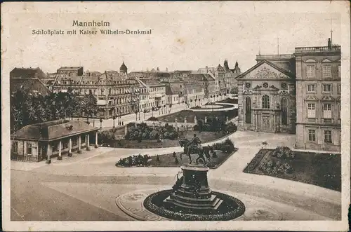 Ansichtskarte Mannheim Schloßplatz 1919