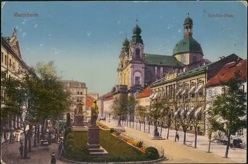 Ansichtskarte Mannheim Schillerplatz 1919