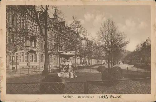 Ansichtskarte Aachen Heinrichsallee 1919