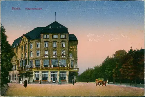 Ansichtskarte Essen (Ruhr) Hayssenallee, Auto 1915