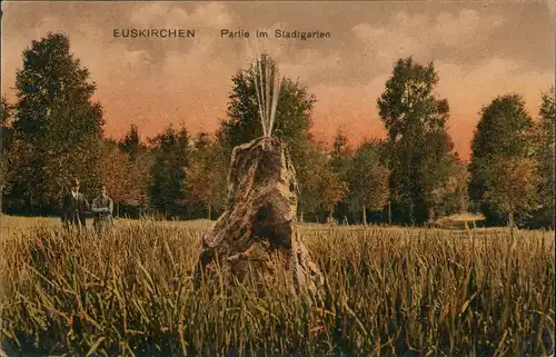 Ansichtskarte Euskirchen Springbrunnen, Stadtpark 1912