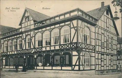 Ansichtskarte Bad Sooden-Allendorf Kurhaus gel. bahnpost 1909