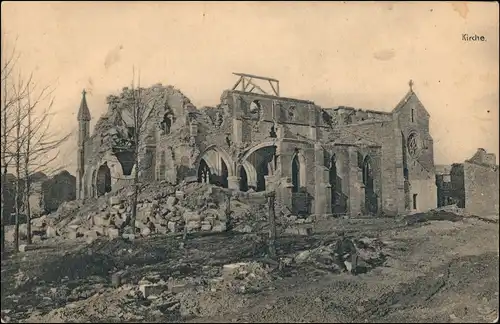 Ansichtskarte  Militär/Propaganda 1.WK (Erster Weltkrieg) Kirche Rouvers 1915