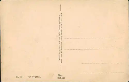 CPA Vendeuil WK1 La fere Fort 1915