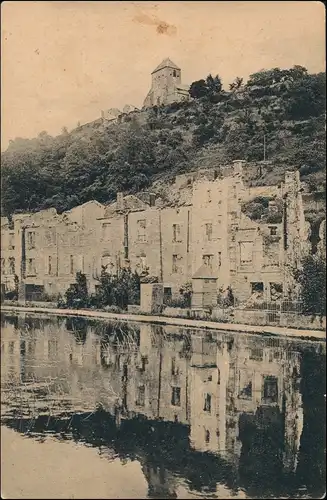 CPA Dun-sur-Meuse zerstörte Stadt - Fluss 1916