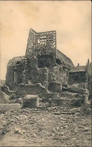 CPA Laucourt Partie in der terstörten Stadt 1916