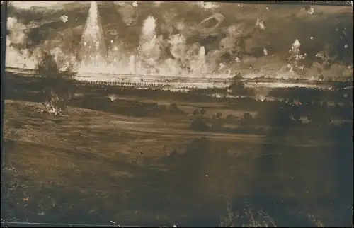 Foto  Gefechte WK1 gel Feldpost Bayer. Res. 1917 Privatfoto