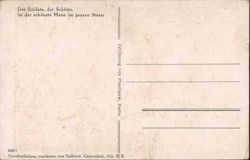 Ansichtskarte  Der Soldate der Soldate Künstlerkarte Plantikow 1922