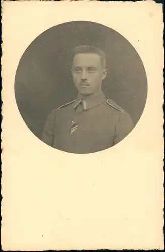 Foto  Passepartout Soldatenporträt WK1 1918 Privatfoto