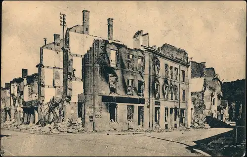 CPA Longuyon Straßenpartie WK1 zerstört 1917