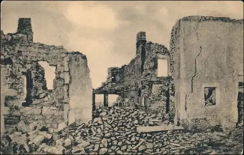 CPA Beauclair zerstörte Stadt 1916