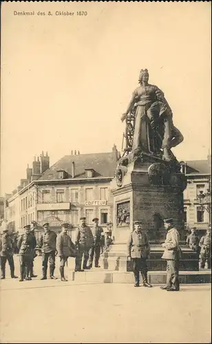 Ansichtskarte  Denkmal des 8. Oktobers 1870 Soldaten WK1 1917