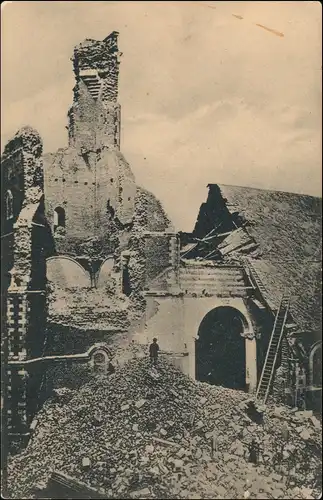 CPA Grevillers zerstörte Stadt WK1 1915