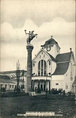 Brüssel Bruxelles Entrée de la Section Allemande Deutscher Teil 1910