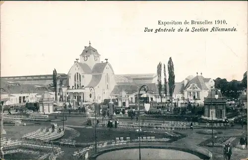 Brüssel Bruxelles  EXPO 1910   rückseitig mit Reklame-Eindruck "Chocolat Hardy"