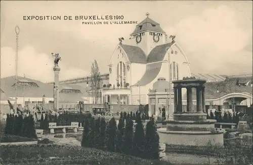 Brüssel Bruxelles Ausstellung Pavillon de L`Allemagne Deutschland-Haus 1910