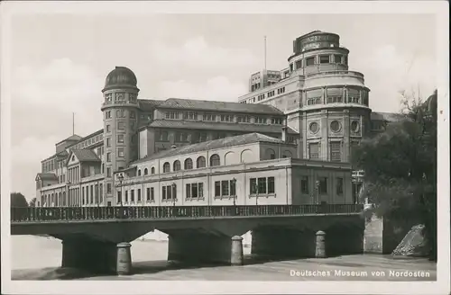 Ansichtskarte München Brücke vor Deutsches Museum 1910
