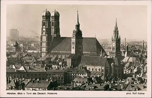 Ansichtskarte München Panorama-Ansicht Frauenkirche Rathaus 1910