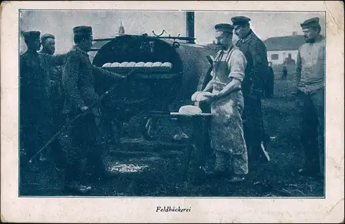 Ansichtskarte  Feldbäckerei im 1. Weltkrieg, Bakery World War I. 1916