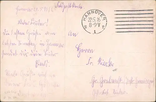 Künstlerkarte Militär & Patriotik "Ein deutscher Junge" 1916  im 1. Weltkrieg