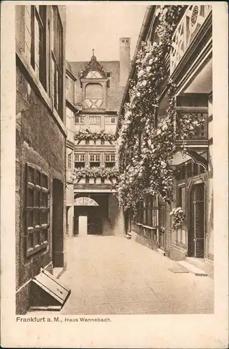 Ansichtskarte Frankfurt am Main Partie am Haus Wannebach 1916