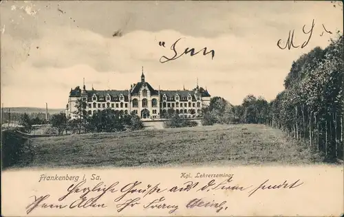 Frankenberg (Sachsen) Königliches Lehrerseminar Gesamtansicht 1907