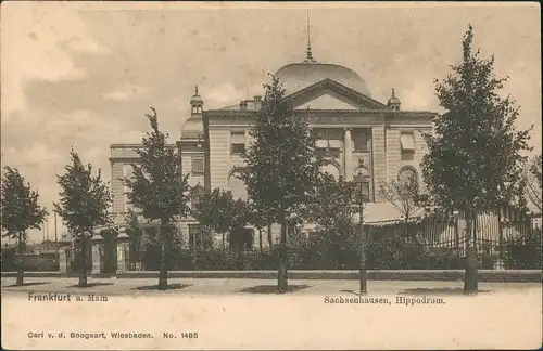 Sachsenhausen-Frankfurt am Main Straßen Partie am Hippodrom, 1900