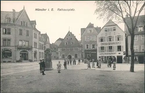 Münster (Elsass) Munster (Haut-Rhin)  Hotel Café Restaurant STORCHEN 1910