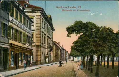 Landau in der Pfalz Marktstraße Uhren-, Gold-, Siberwaren-Geschäft 1919