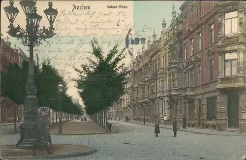 Ansichtskarte Aachen Kaisersalle 1908
